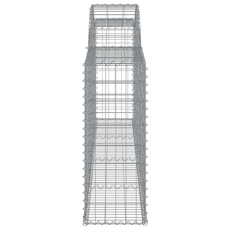 Cestas De Gaviones 5 Uds Forma De Arco Hierro 300x30x80/100 Cm