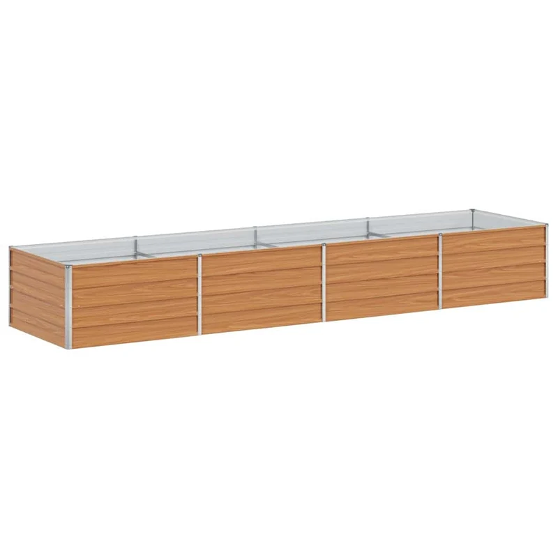 Arriate Elevado Marrón Claro 320 X 80 X 45 Cm Acero Galvanizado