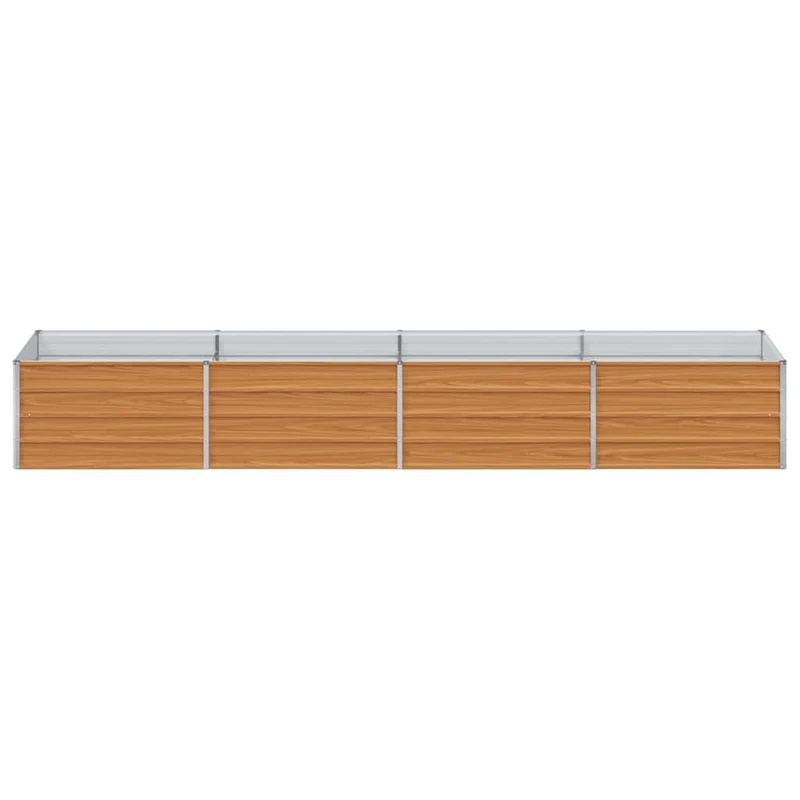 Arriate Elevado Marrón Claro 320 X 80 X 45 Cm Acero Galvanizado