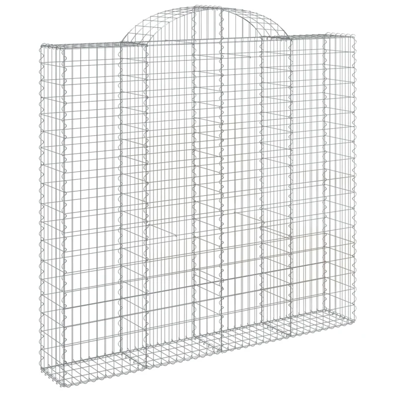 Cestas De Gaviones 3 Uds Forma De Arco Hierro 200x30x180/200 Cm