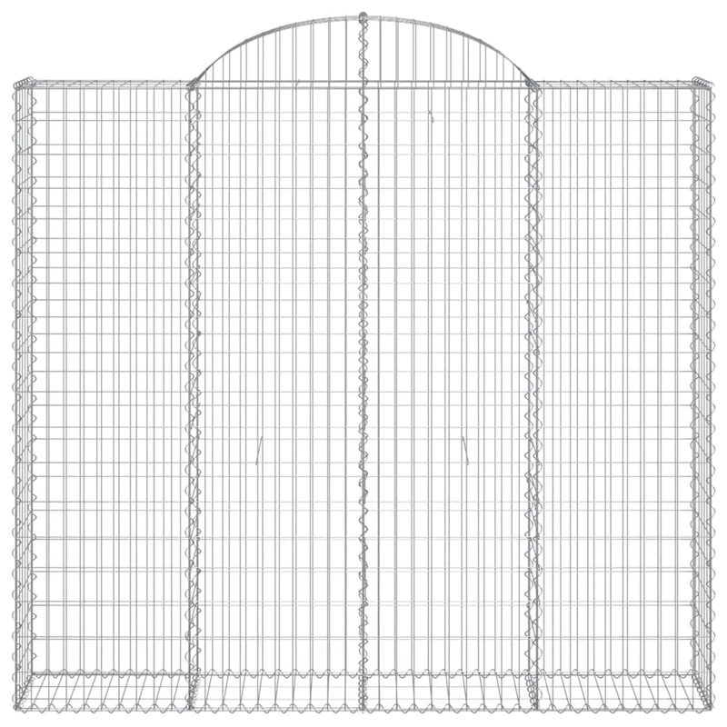 Cestas De Gaviones 3 Uds Forma De Arco Hierro 200x30x180/200 Cm