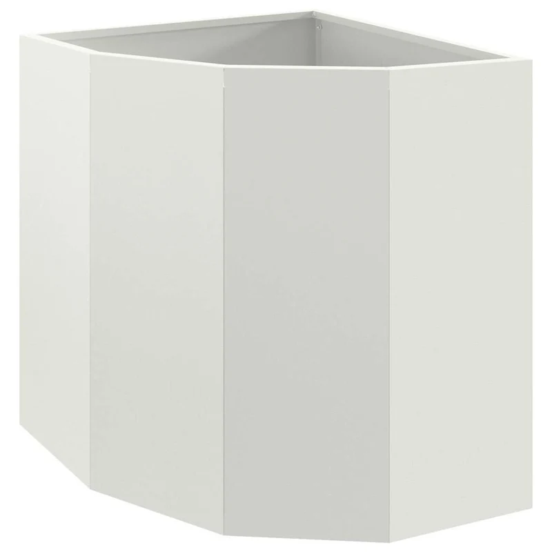 Macetero De Esquina Blanco 45 X 45 X 50 Cm Acero