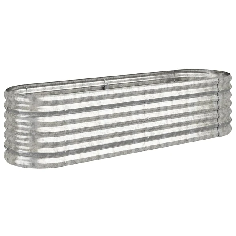 Jardinera Arriate Acero Galvanizado Plata 152x40x36 Cm