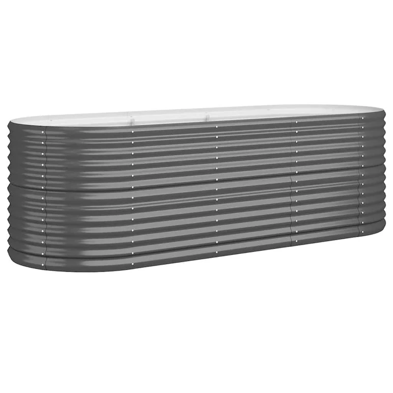 Jardinera Arriate Acero Galvanizado Antracita 224x80x68 Cm