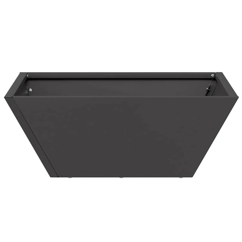 Macetero De Jardín Negro 40 X 40 X 15 Cm Acero Laminado En Frío