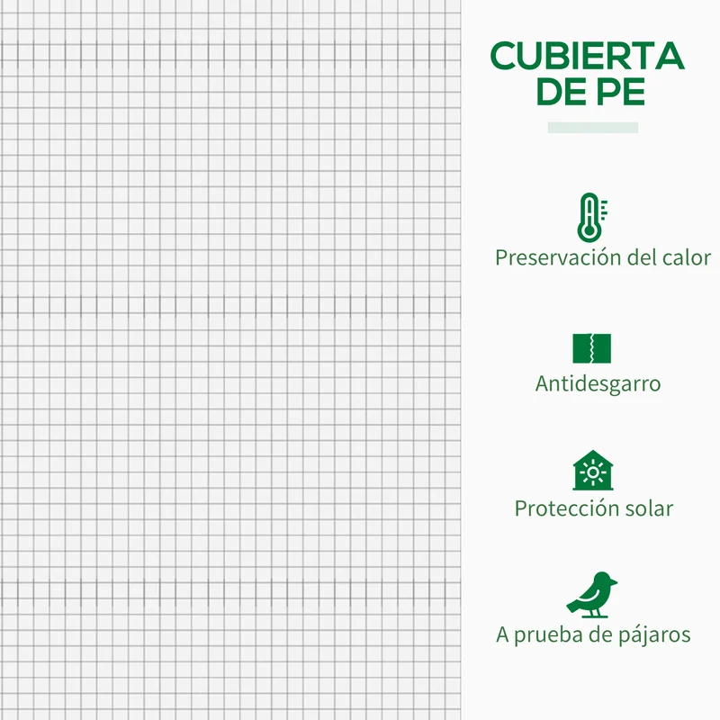 Outsunny Invernadero Pequeño Invernadero de Exterior con Ventanas y Marco de Acero Invernadero para Cultivar Tomates Plantas Flores 200x76x168 cm Blanco