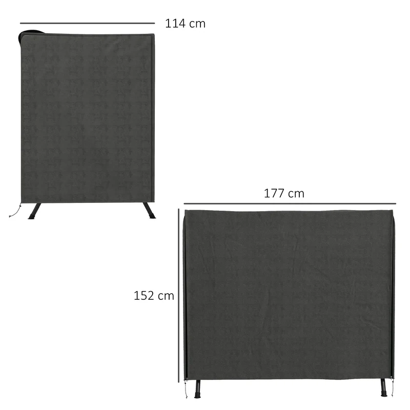 Outsunny Funda Balancín Jardín Funda Columpio Jardín Exterior Cubierta de Columpio con 2 Cremalleras Impermeable 177x114x152 cm Gris Oscuro