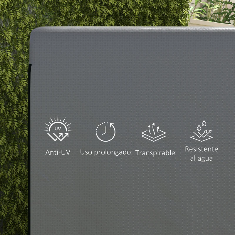 Outsunny Funda Balancín Jardín Funda Columpio Jardín Exterior Cubierta de Columpio con Cremallera Impermeable 215x155x150 cm Gris Oscuro