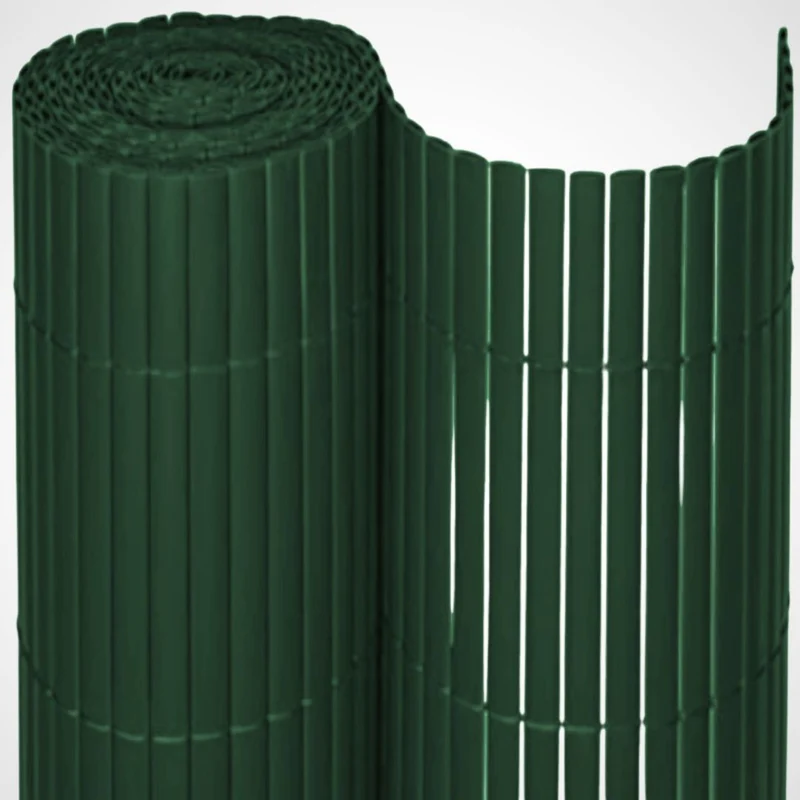 Cañizo Pvc Doble Cara| 1,5x3 M| Color Verde| Lamas 11 Mm| Composición 100% Pvc| Bridas Sujeción Incluidas