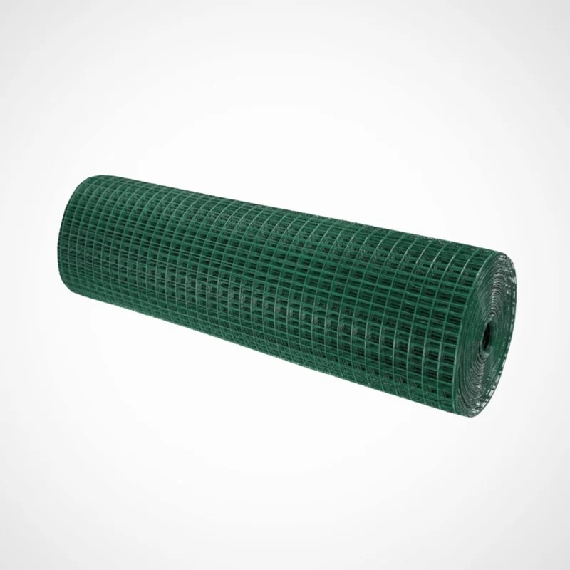Malla Metalica Plastificada| 1x25m| Composición 80% Acero Galvanizado/20% Pvc|malla Para Cercos| Reticula 6x6mm