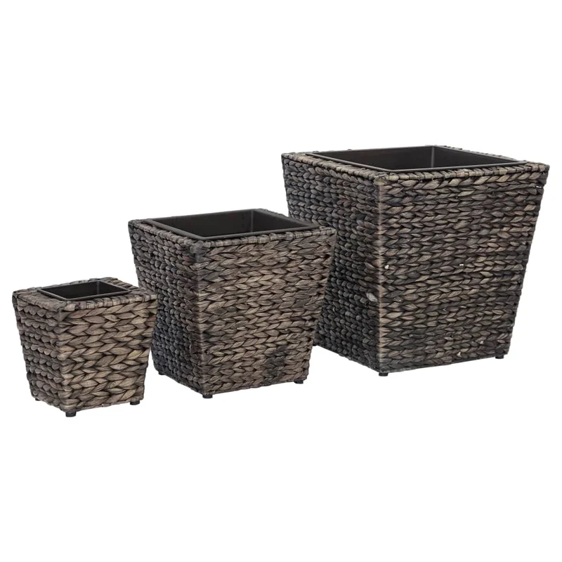 Conjunto De Arriates 3 Piezas Jacinto De Agua Marrón