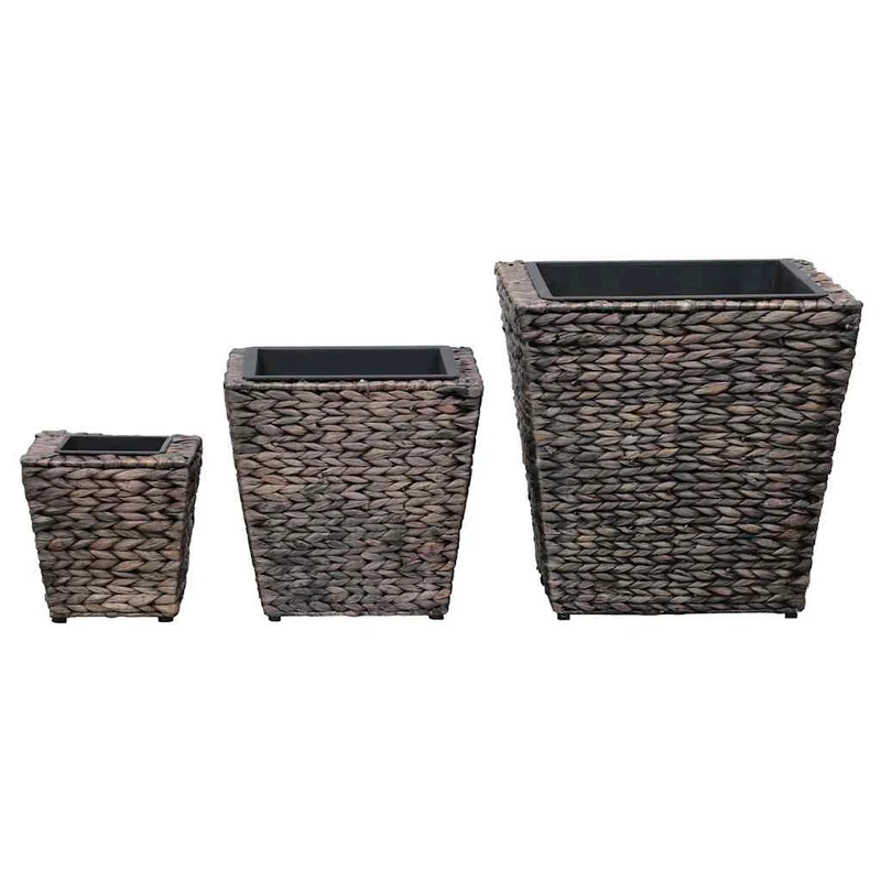 Conjunto De Arriates 3 Piezas Jacinto De Agua Marrón