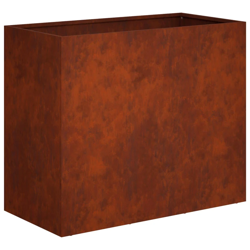 Macetero De Jardín Oxidado 60 X 30 X 50 Cm Acero Oxidado