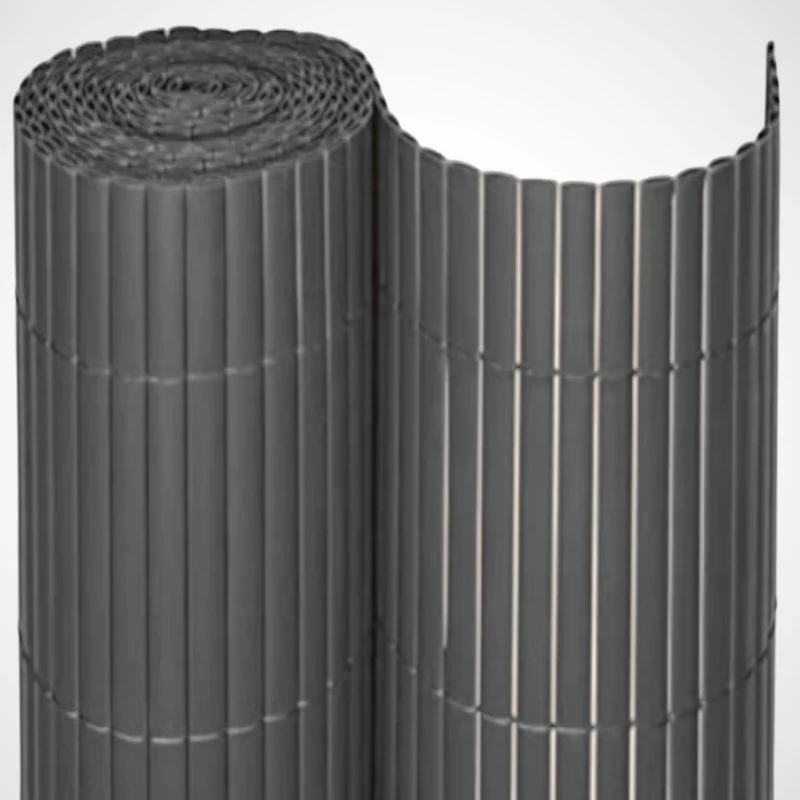 Cañizo Pvc Doble Cara| 1,5x3 M| Color Gris| Lamas 11 Mm| Composición 100% Pvc| Bridas Sujeción Incluidas