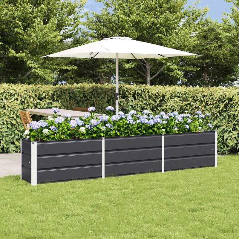 Jardinera Antracita 240 X 40 X 45 Cm Acero