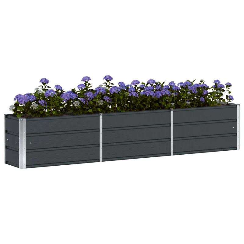 Jardinera Antracita 240 X 40 X 45 Cm Acero
