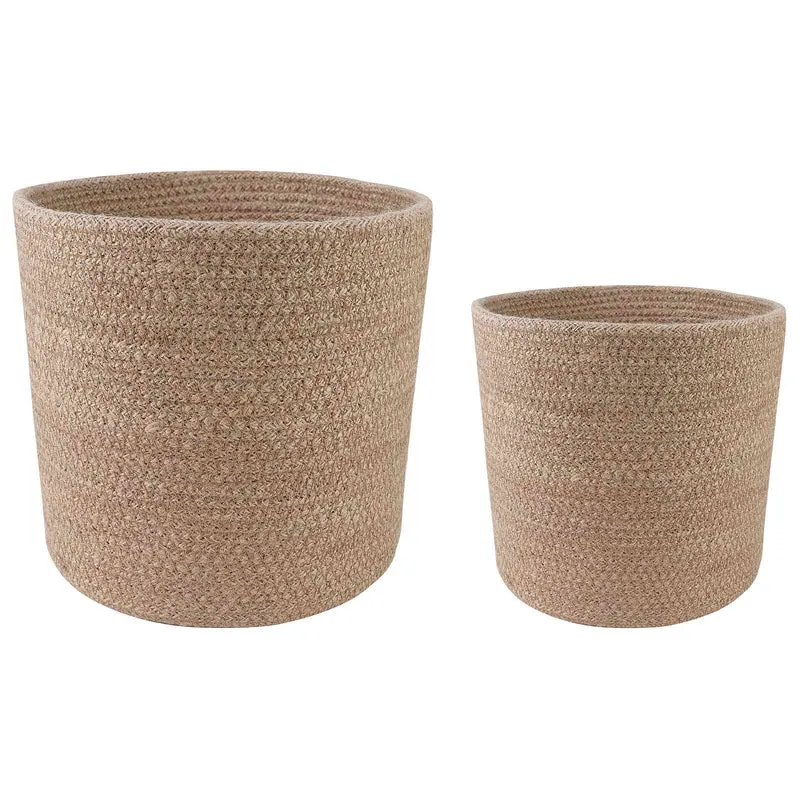 Set De Macetas De Planta 2 Uds. Natural Ø 28 X 28 Cm