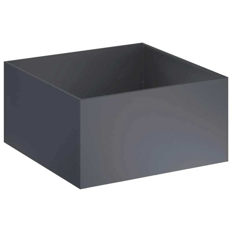 Macetero De Jardín Gris Antracita 80 X 80 X 40 Cm