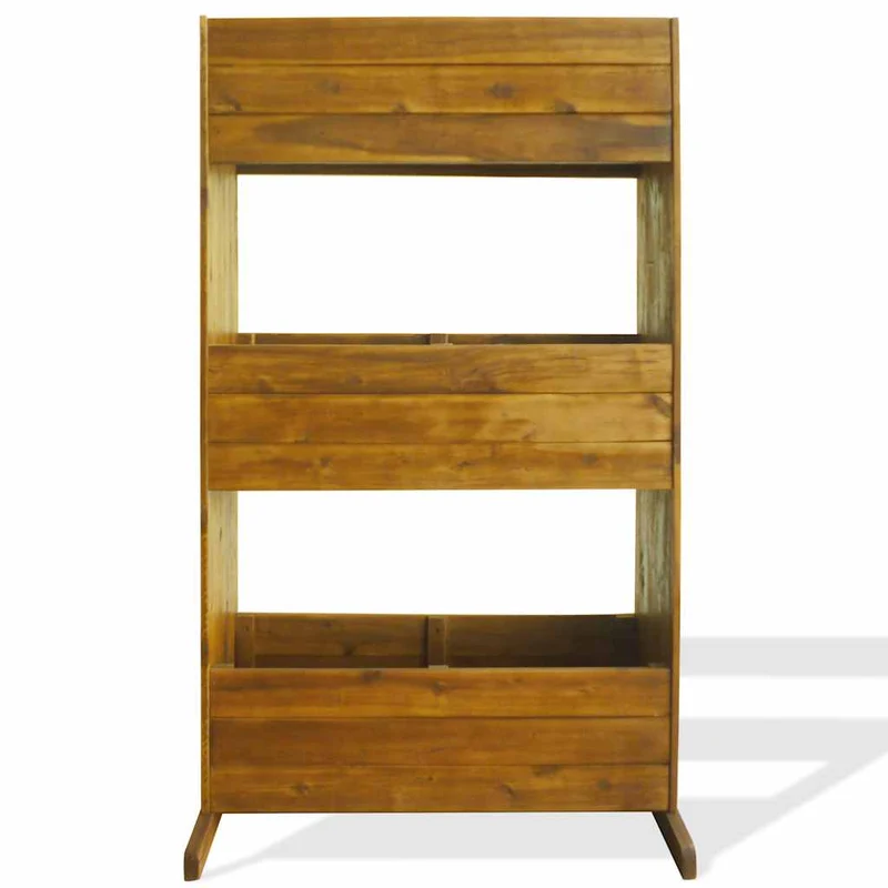 Arriate De 3 Niveles Madera De Acacia Maciza