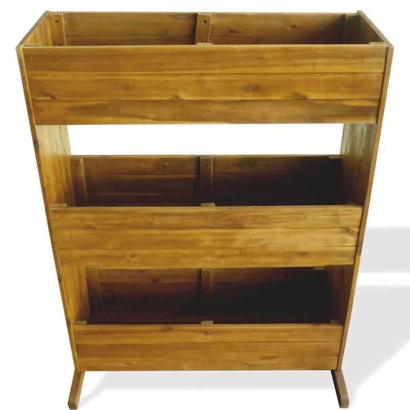 Arriate De 3 Niveles Madera De Acacia Maciza