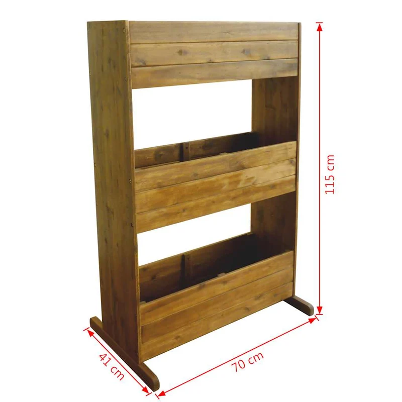 Arriate De 3 Niveles Madera De Acacia Maciza