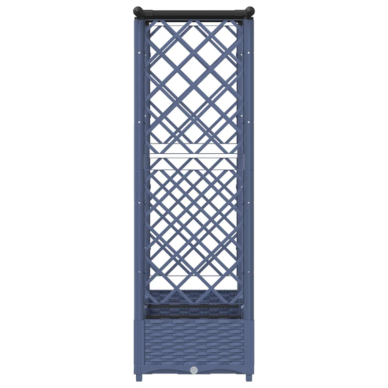 Cama Elevada Con Trellis Y Techo Gris 164 X 40 X 121 Cm Pp