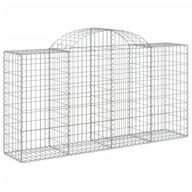 Cestas De Gaviones 3 Uds Forma De Arco Hierro 200x50x100/120cm