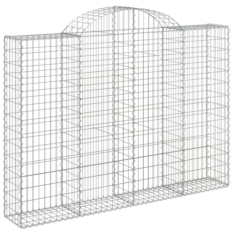 Cestas Gaviones 5 Uds Forma De Arco Hierro 200x30x140/160 Cm