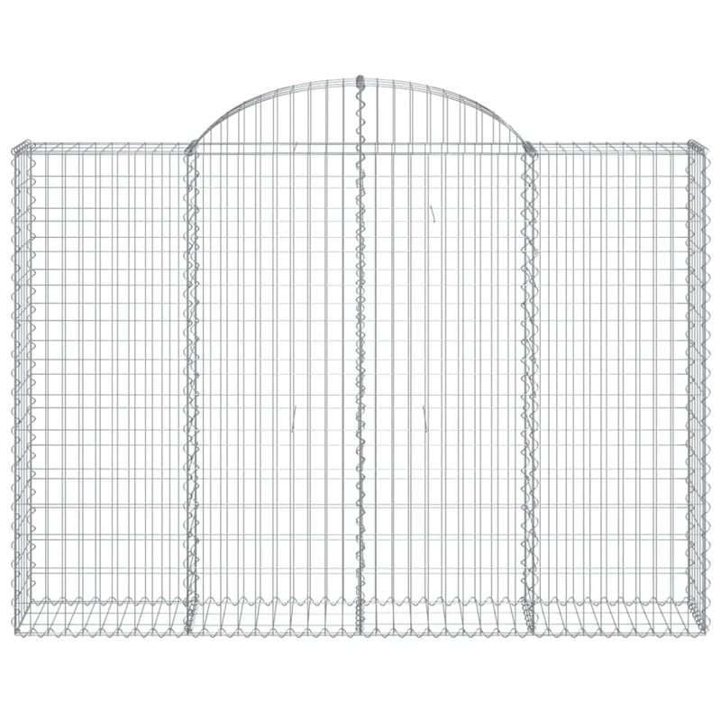 Cestas Gaviones 5 Uds Forma De Arco Hierro 200x30x140/160 Cm