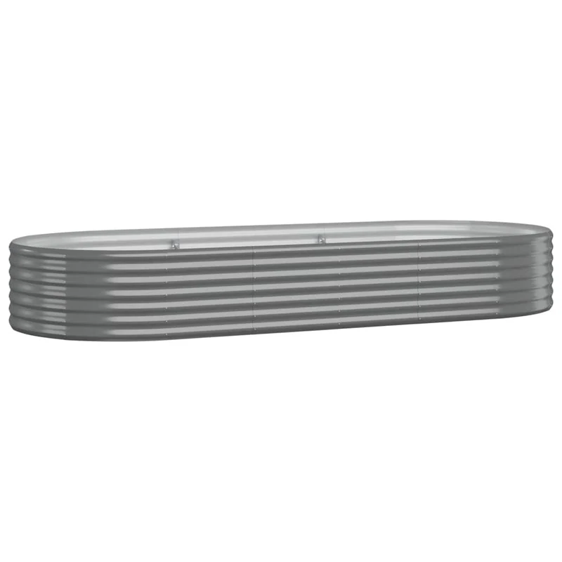 Jardinera Arriate Acero Galvanizado Gris 249x100x36 Cm