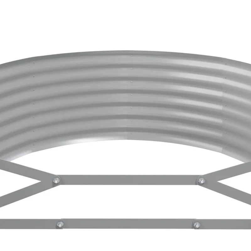 Jardinera Arriate Acero Galvanizado Gris 249x100x36 Cm