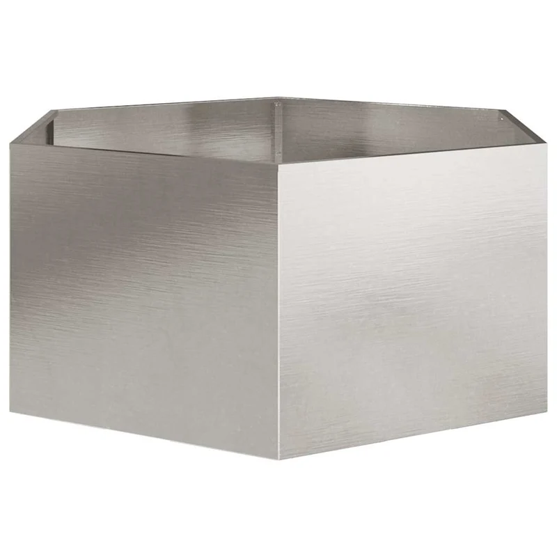 Jardinera Hexagonal De Acero Inoxidable 104x90x45 Cm
