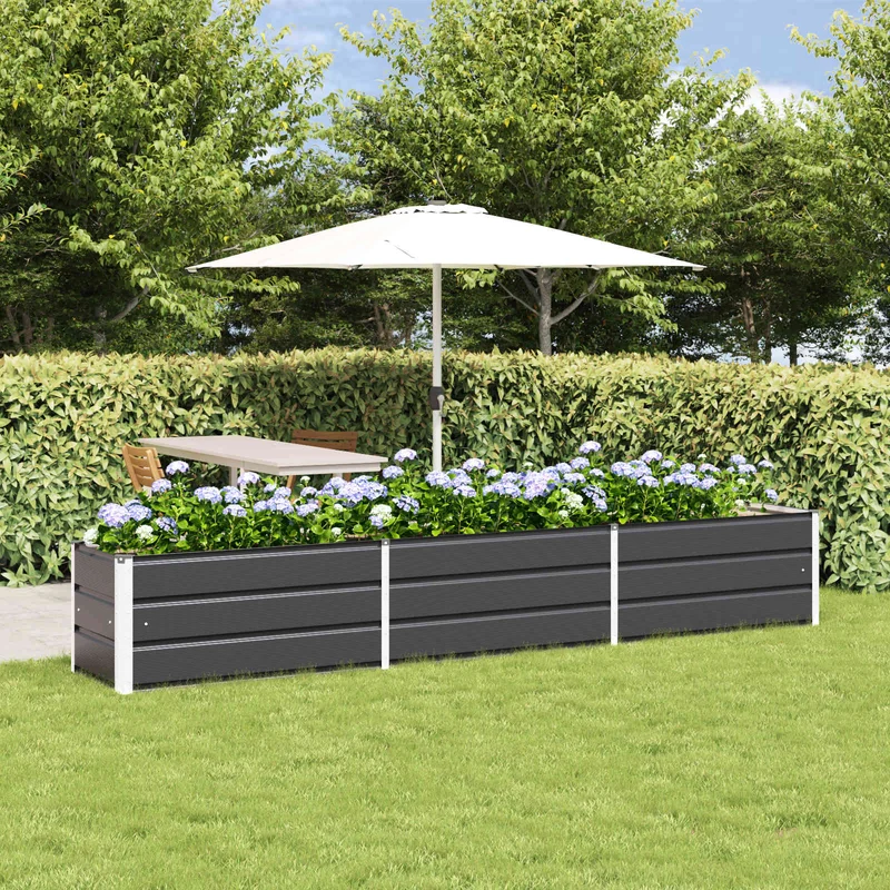 Jardinera Antracita 290 X 50 X 45 Cm Acero Galvanizado