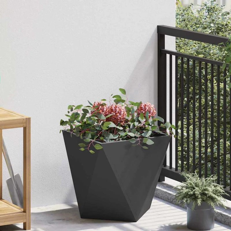 Jardinera Negro 40 X 40 X 40 Cm Acero