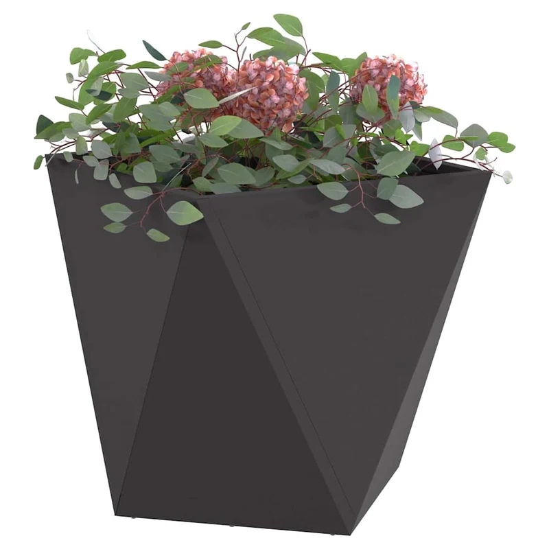 Jardinera Negro 40 X 40 X 40 Cm Acero