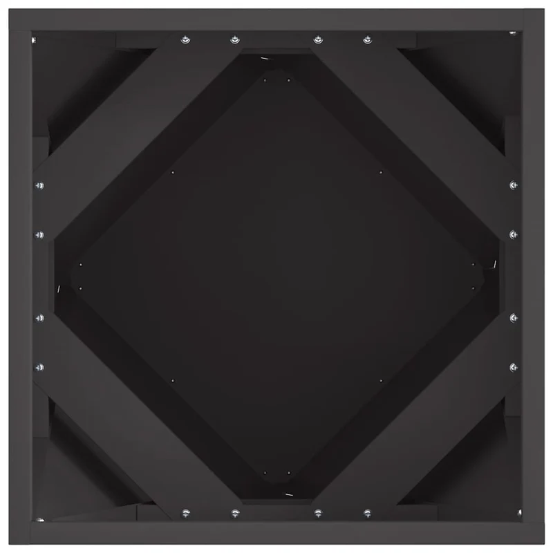 Jardinera Negro 40 X 40 X 40 Cm Acero