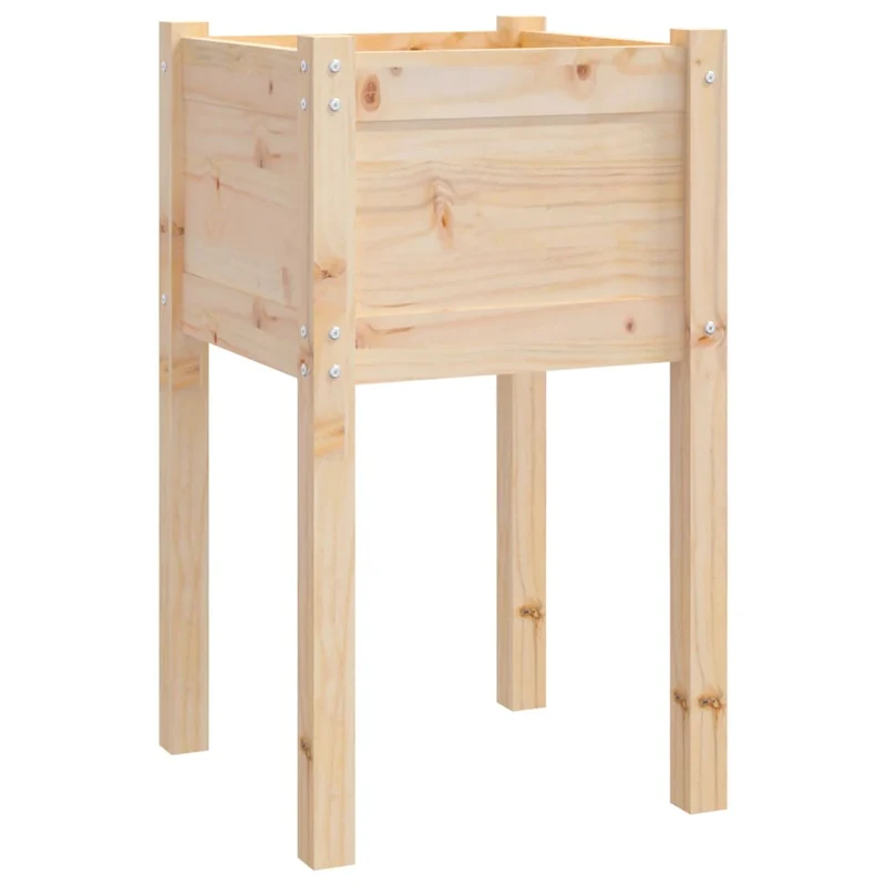 Jardinera De Madera Maciza De Pino 50x50x70 Cm