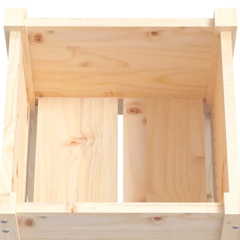 Jardinera De Madera Maciza De Pino 50x50x70 Cm