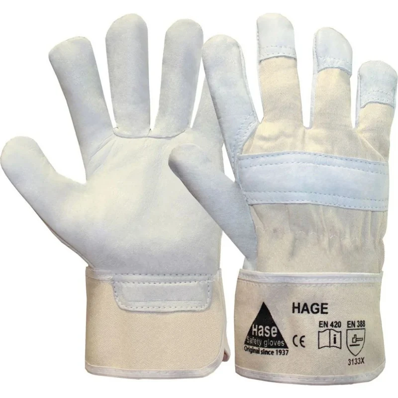 Guantes De Trabajo Hrosca Macho Gr. 11 Cuero Grano Poliamida