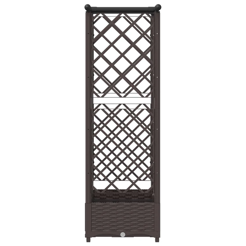 Cama Elevada Con Trellis Y Techo Marrón 124 X 40 X 121 Cm Pp