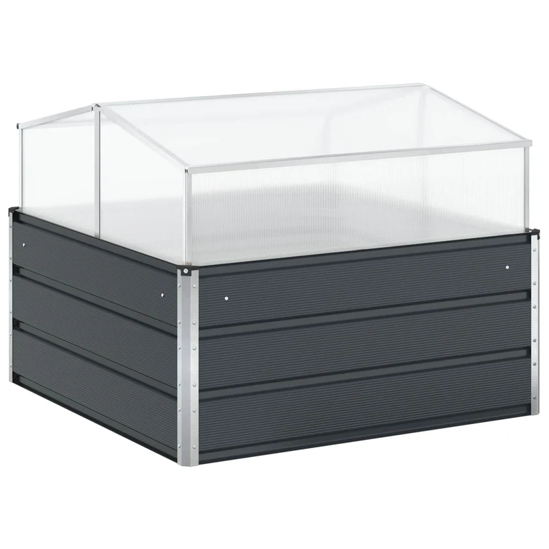 Jardinera Gris Antracita 100 X 100 X 77 Cm Acero Galvanizado