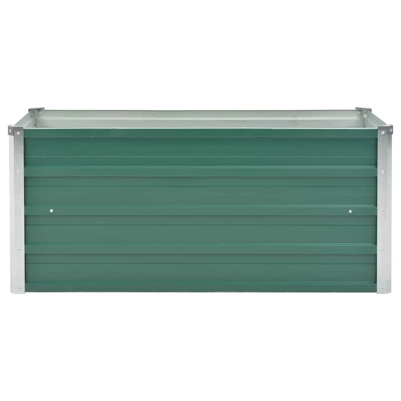 Arriate De Jardín De Acero Galvanizado Verde 100x40x45 Cm