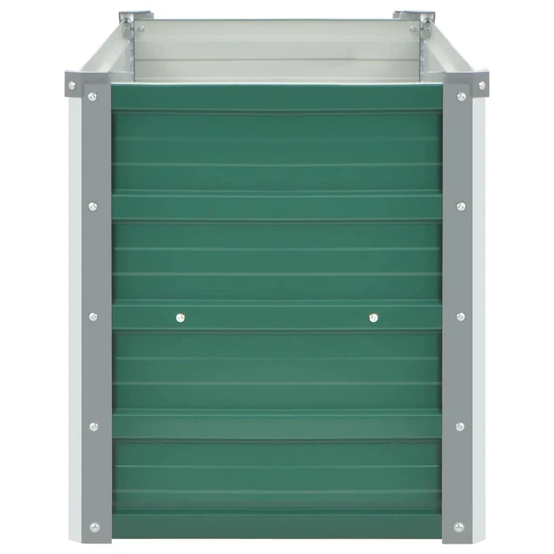 Arriate De Jardín De Acero Galvanizado Verde 100x40x45 Cm