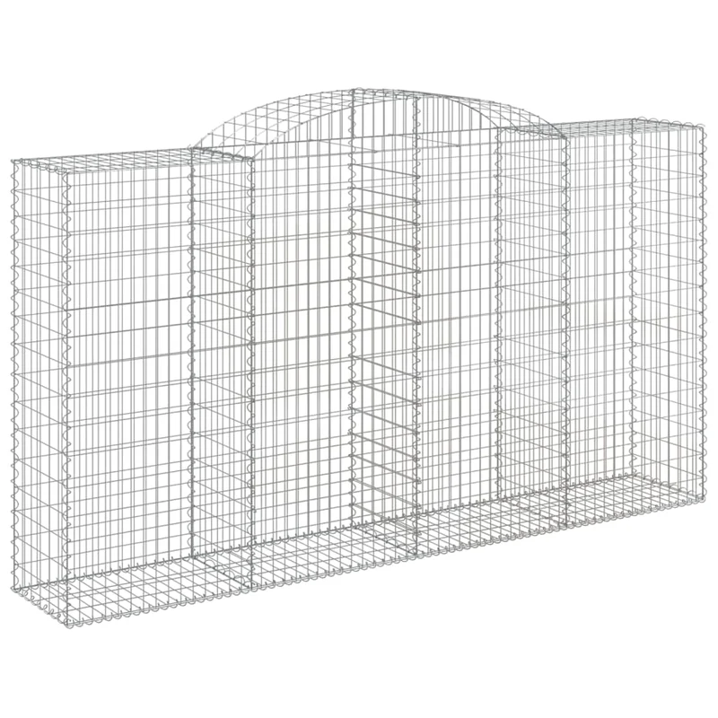 Cestas Gaviones 17 Uds Forma De Arco Hierro 300x50x160/180 Cm