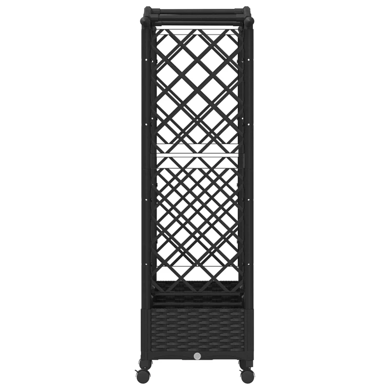 Cama Elevada Con Trellis Y Techo Negro 169 X 40 X 129 Cm Pp
