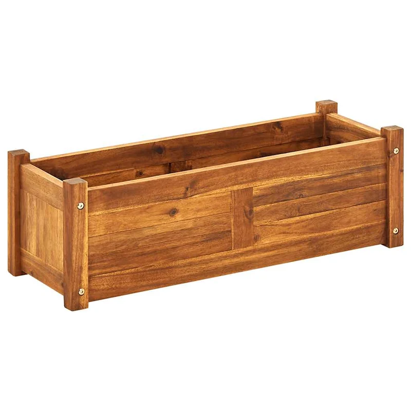 Arriate De Madera De Acacia 76x27,6x25 Cm
