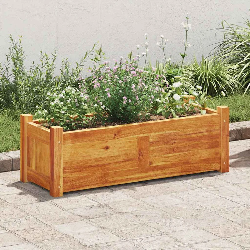 Arriate De Madera De Acacia 76x27,6x25 Cm