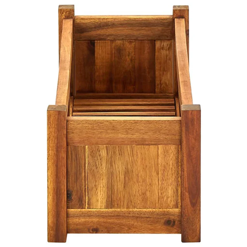 Arriate De Madera De Acacia 76x27,6x25 Cm