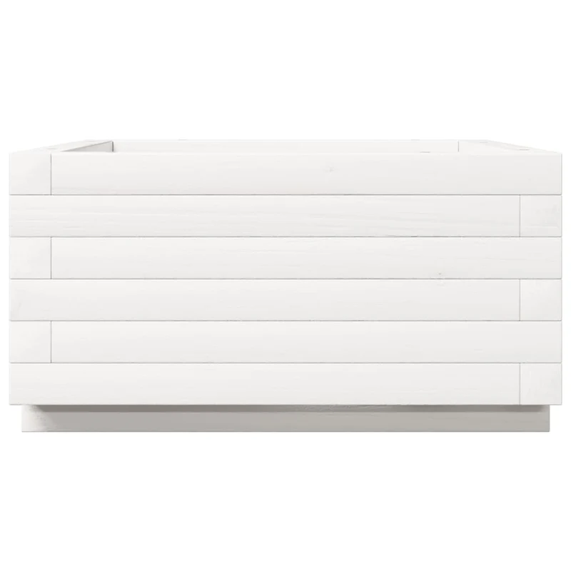 Jardinera De Madera Maciza De Pino Blanco 50x50x26,5 Cm