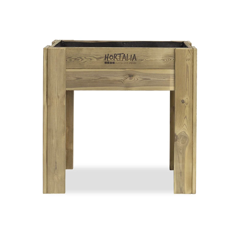 Mesa De Cultivo Elevada De Madera Tratada 80x40x80 Cm Gardenbrico S80 Hortalia